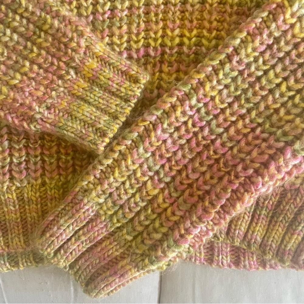 Anthropologie Ribbed Obi Melange Knit Crew Neck Sweater XS - Picture 7 of 10